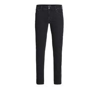 JACK & JONES Mens Straight Leg Jeans Cotton Denim Pants Regular Rise Black Jeans for Men, Black Colour, Size- 32W / 32L