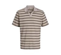 JACK & JONES Men's Striped Polo Shirt Jprbluharry SS Split Neck Polo Shirt, Rose Dust, M
