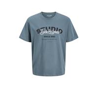 JACK & JONES Men's Studio Graphic Print T-Shirt | Casual Short Sleeve Crew Neck Tee | 100% Cotton | White Colour | UK Size - XL