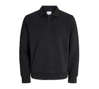 JACK & JONES Men's Jjebradley Sweat Polo Styd Aw24 Ln, Black, S