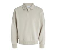 JACK & JONES Mens Sweat Polo Long Sleeve Moonbeam M