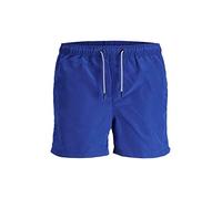 JACK & JONES Mens Swim Shorts Regular Fit Beach Bottoms Swimming Trunks for Men UK, Surf The Web Colour, Size- Small