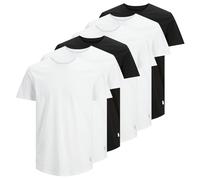 Jack&Jones Men's T-Shirt, 6 Pack - Jjenoa Tee, Short Sleeve, Organic Cotton,...