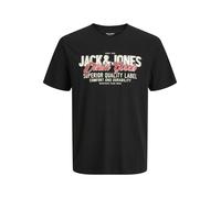 Jack & Jones Mens T-Shirt - Black Cotton - Size Small