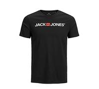 JACK & JONES Men's T-Shirt, King Size Short Sleeve Crew Neck Cotton Tee - Big & Tall Premium Quality Designer Top for Men - Comfort Fit (L-6XL) Black