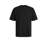 JACK & JONES Mens T-Shirt Plus Size Lightweight and Breathable Casual Short Sleeve Cotton T-Shirt for Men, Black Colour, Size- 5XL
