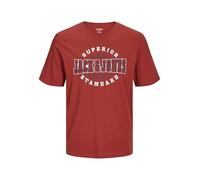 JACK & JONES Men's T-Shirt, Red Ochre, S