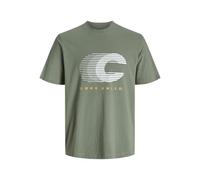 JACK & JONES Men's T-Shirt, Short Sleeve Crew Neck 100% Cotton Summer Casual Top Tees for Men UK, Sea Spray Colour, Size - L
