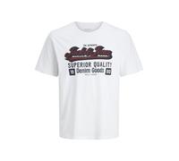Jack & Jones Mens T-Shirt - White Cotton - Size Medium