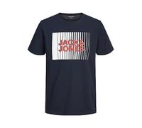 JACK & JONES Men's T-Shirts Short Sleeve Designer O-Neck Tee Top, Navy Colour, UK Size S