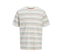 JACK & JONES Men's Tee Jjbirk Striped SS Crew Neck T-Shirt, Iceberg Green, XL