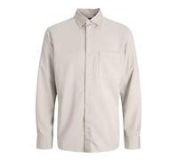 JACK & JONES Mens Tencel Long Sleeve Button Down Smart Casual Formal Shirt with Chest Pocket