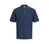 JACK & JONES Mens Zip Polo Short Sleeve Navy Blazer S