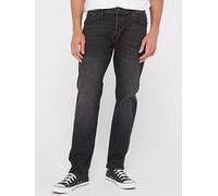 Jack & Jones Mike Original Comfort Jeans - Black, Black, Size 34, Inside Leg Short, Men Black
