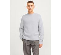 Jack & Jones Milano Stitch Cotton Mens Grey Sweatshirt - Light Grey - Size Large