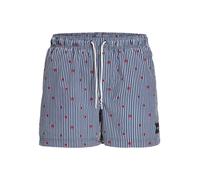 Jack & Jones Mini Stripe Swim Shorts - Navy Blazer