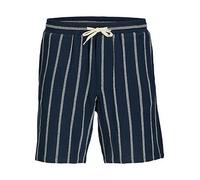 Jack & Jones Mini Younger Boys Stripe Co-Ord Shorts, Sky Captain, Size 6 Years Ky Captain