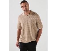 Jack & Jones Nantucket Knit Split Neck Polo Shirt, Feather Gray, Size 2Xl, Men Feather Gray