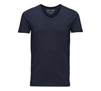 Jack & Jones New Mens Vee Neck Slim Fit T-shirt Stretchy Plain Cotton Tee