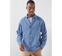 Jack & Jones Norrebro Long Sleeve Denim Shirt, Medium Blue Denim, Size L, Men Medium Blue Denim