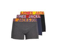 Jack And Jones Mens Cotton Stretch 3-Pack Trunks - Crazy - 2XL