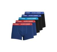 Jack & Jones NOS Men's Jaclee Trunks 5 Pack Boxer Shorts, Blue (Surf The Web Detail: Surft Web/Estate Blue/ Jewel), X-Large