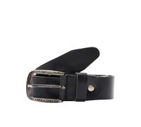 Jack & Jones NOS Men's Jacpaul Leather Belt Noos Belt, Black (Black Black), 38 (Manufacturer size: 85)