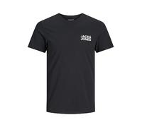 JACK & JONES NOS Men's Jjecorp Logo Tee Crew Neck Ss19 Noos T Shirt, Black (Black Slim/Small Print), XL UK