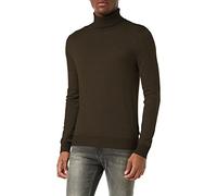 JACK & JONES NOS Men's Jjeemil Knit Roll Neck Noos Turtleneck, Green (Olive Night Detail: Melange), X-Large