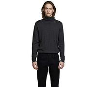 Jack & Jones NOS Men's Jjeemil Knit Roll Neck Noos Turtleneck, Grey (Dark Melange Dark Melange), X-Large
