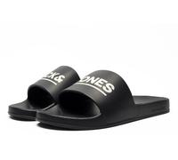 Jack & Jones Ollie Men's Sliders Men's Slides, Size 9 In Anthracite Black | Slip On Shoes | Anthracite Black | UK Size 9