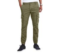 JACK & JONES Mens Stretch Cuffed Cargo Pants Cotton | Slim fit, plain, casual, at max. Wash at 40°C on a gentle cycle