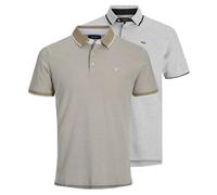 JACK & JONES Mens Jjepaulos 2pk Mp Noos Polo Shirt, Crockery, M UK