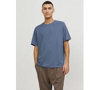 Jack & Jones Paulos T-Shirt, Denim Blue, Size L, Men Denim Blue