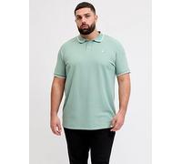 Jack & Jones Plus Austin Polo Shirt, Mineral Blue, Size 2Xl, Men Mineral Blue