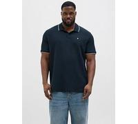 Jack & Jones Plus Austin Short Sleeve Polo, Navy, Size 5Xl, Men Navy