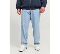 Jack & Jones Plus Chris Original Sq 738 Straight Fit Jeans, Blue, Size 50, Inside Leg 32, Men Blue