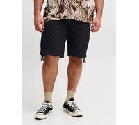 Jack & Jones Plus Cole Frank Cargo Shorts, Black, Size 46, Men Black