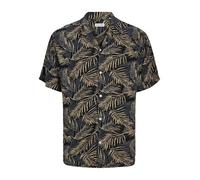 JACK&JONES PLUS Jjejeff Tropical AOP Resort Shirt SN PLS, Black, 5XL