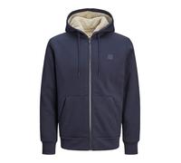 JACK&JONES PLUS Men's Jprblumason Teddy Sweat Zip Pls Sweatshirt Jacket, Night Sky, 3XL