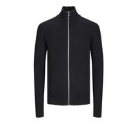 JACK&JONES PLUS Men's Jjpannel Knit Zip Cardigan Aw24 Pls Sweater, Black, 4XL