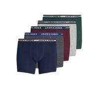 JACK&JONES PLUS Men's Jacoliver Trunks 5 Pack Noos Ps Boxer Shorts, Dark Grey Blend, 3XL UK