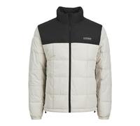 JACK&JONES PLUS Men's Jjben Square Jacket Pls, Moonbeam/Detail: Blocking, 3XL