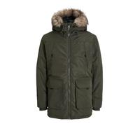 JACK&JONES PLUS Men's Jjconstruct Faux Fur Parka Pls Jacket, Rosin, XXXXXL
