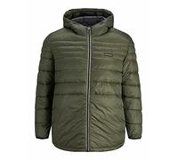 Jack & Jones Plus Men's JJEACE PUFFER HOOD PS NOOS Jacket, Forest Night/, EU4XL US2XL