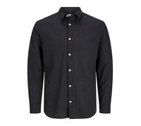 JACK&JONES PLUS Men's Jjebreeze Shirt Ls Sn Pls Long Sleeve, Black, 6XL