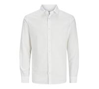 JACK&JONES PLUS Men's Jjebreeze Shirt Ls Sn Pls Long Sleeve, White, 5XL