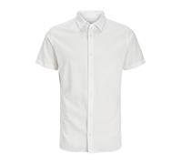 JACK&JONES PLUS Men's Jjebreeze Shirt Ss Sn Pls Short Sleeve Shirt, White, 5XL