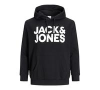 JACK&JONES PLUS Men's JJECORP Logo Sweat Hood NOOS PS Sweatshirt, Black, 3XL