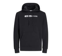 JACK&JONES PLUS Men's Jjecorp Logo Sweat Hood Play Noos Pls Sweatshirt, Black/Print:Play 5, XXXXL